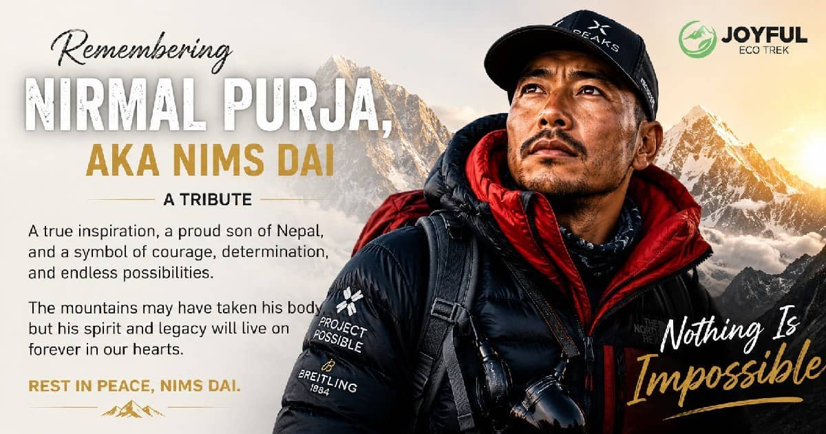 Nims Dai tribute honoring Nirmal Purja with Himalayan peaks and his “Nothing Is Impossible” message